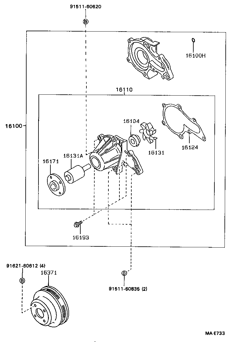  LVN CRE TRN MRN |  WATER PUMP