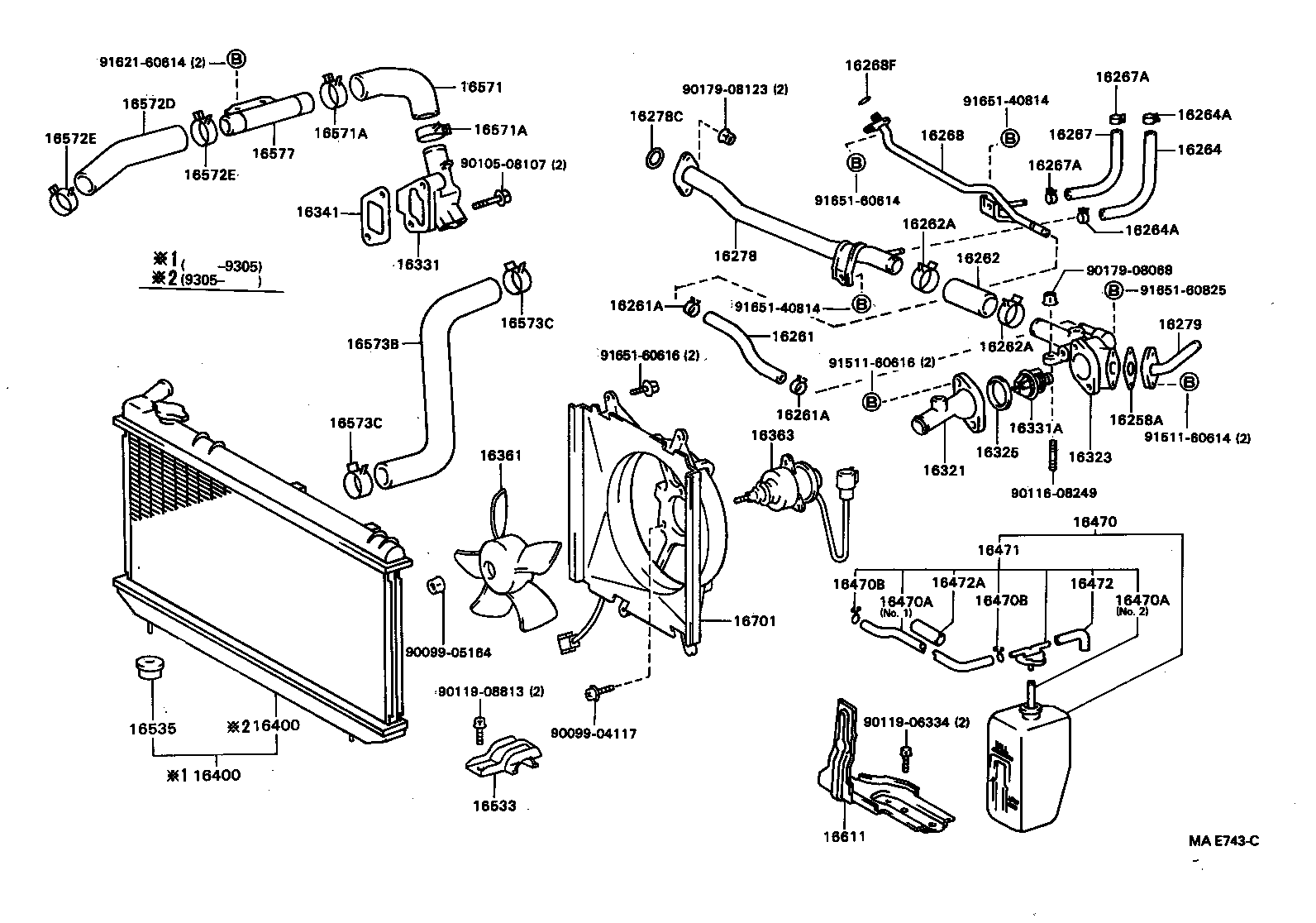  LVN CRE TRN MRN |  RADIATOR WATER OUTLET