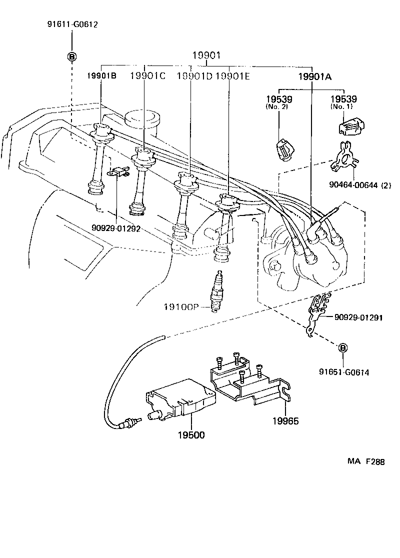  MR2 |  IGNITION COIL SPARK PLUG