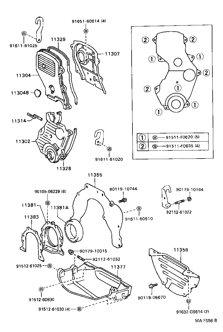  CALDINA |  TIMING GEAR COVER REAR END PLATE