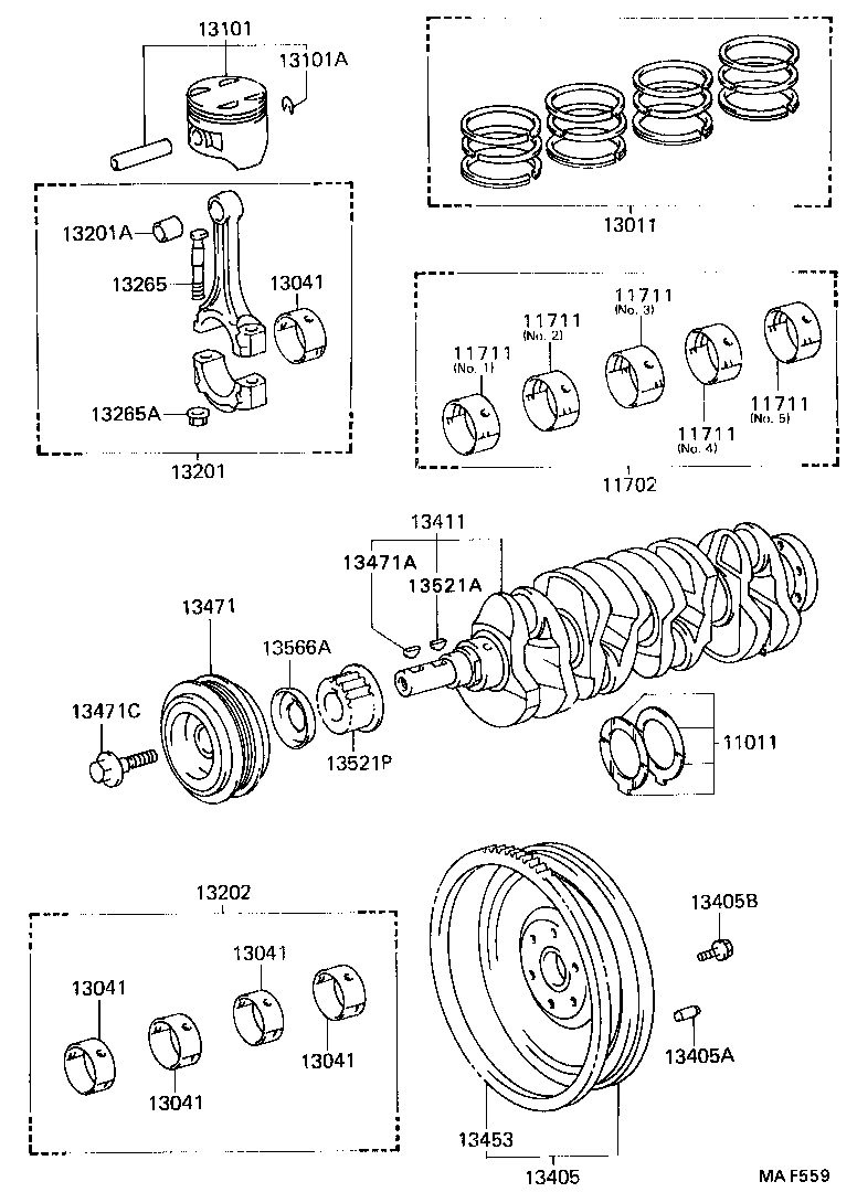  CALDINA |  CRANKSHAFT PISTON