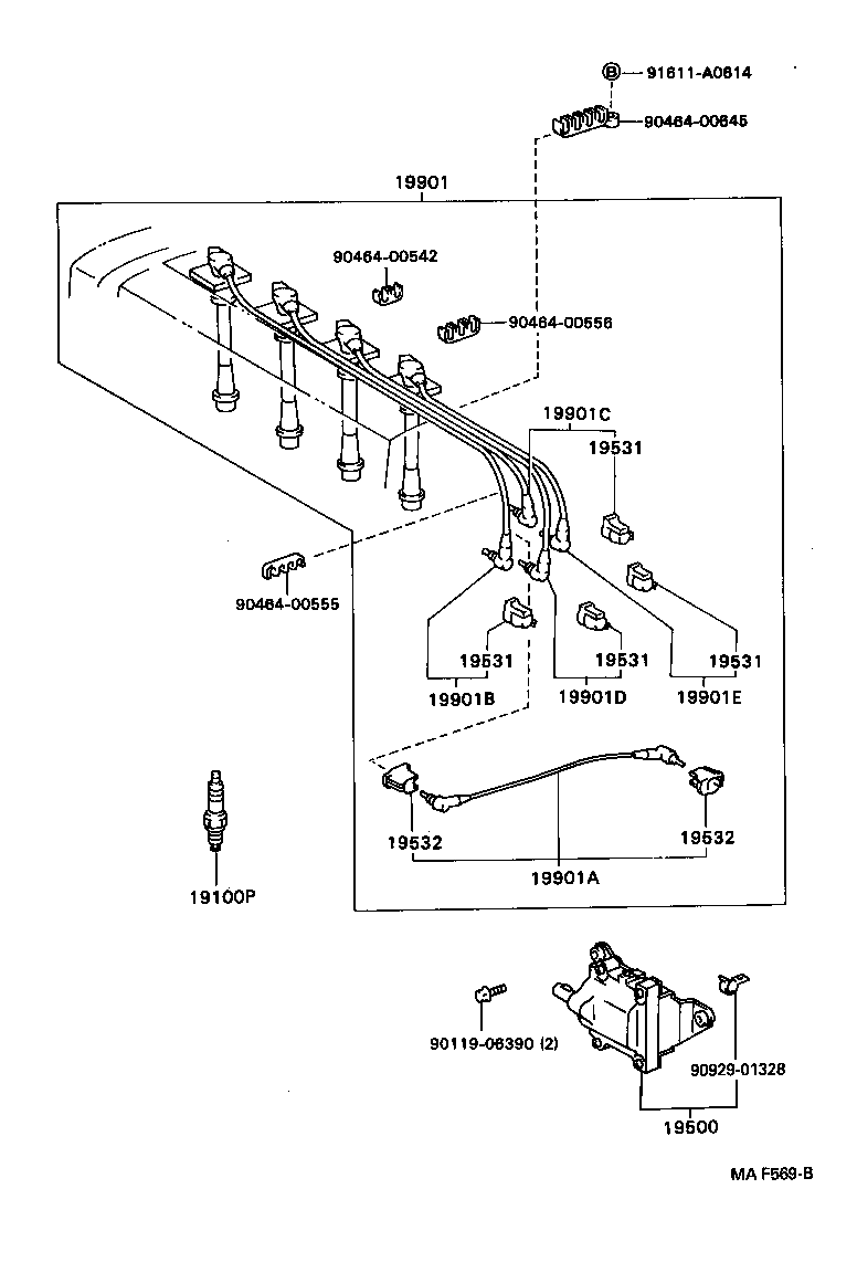  CALDINA |  IGNITION COIL SPARK PLUG