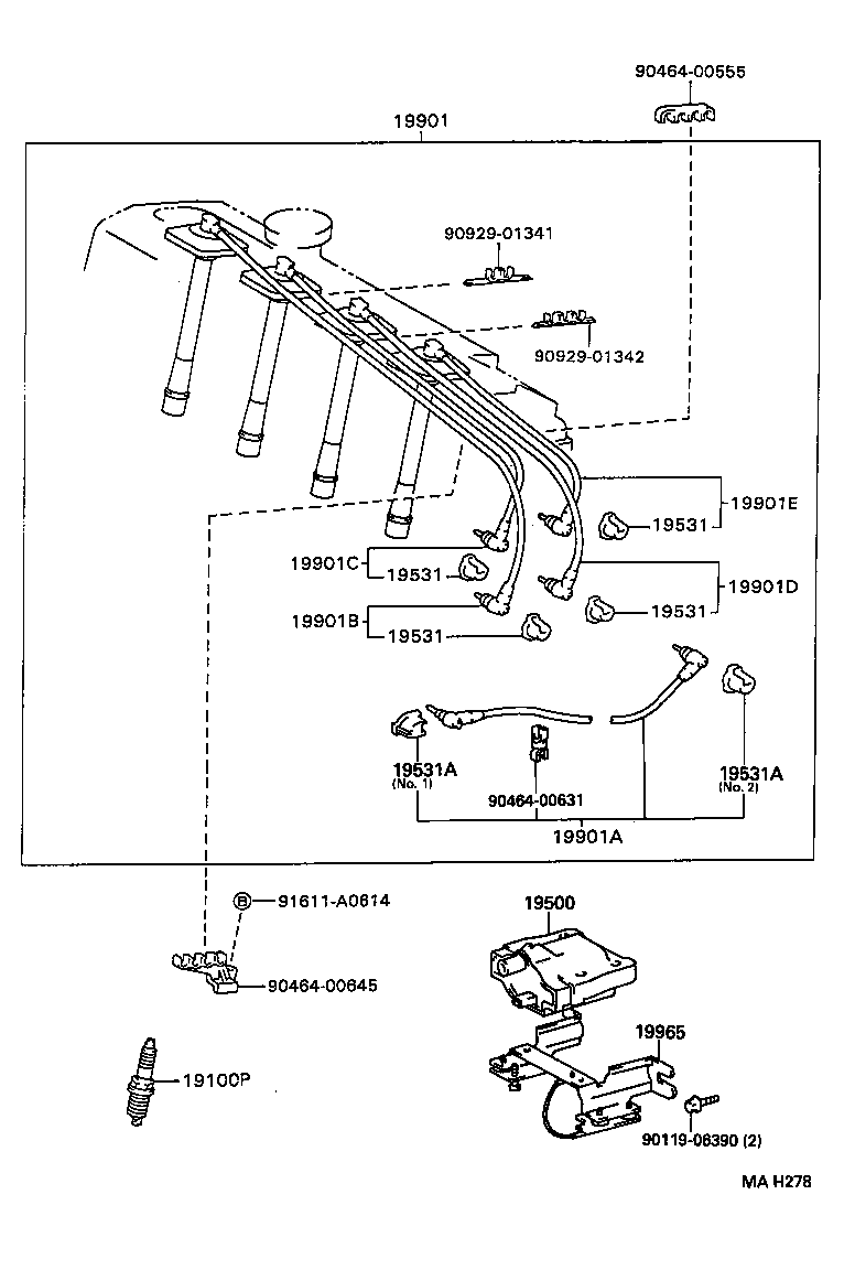  CAMRY VISTA |  IGNITION COIL SPARK PLUG