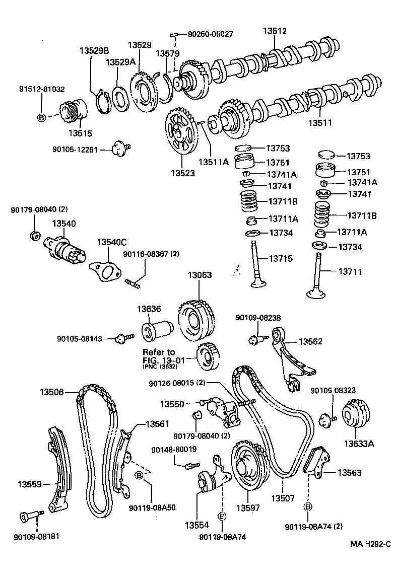  DYNA 200 TOYOACE G25 |  CAMSHAFT VALVE