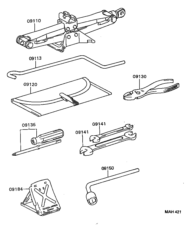  CORSA TERCEL |  STANDARD TOOL