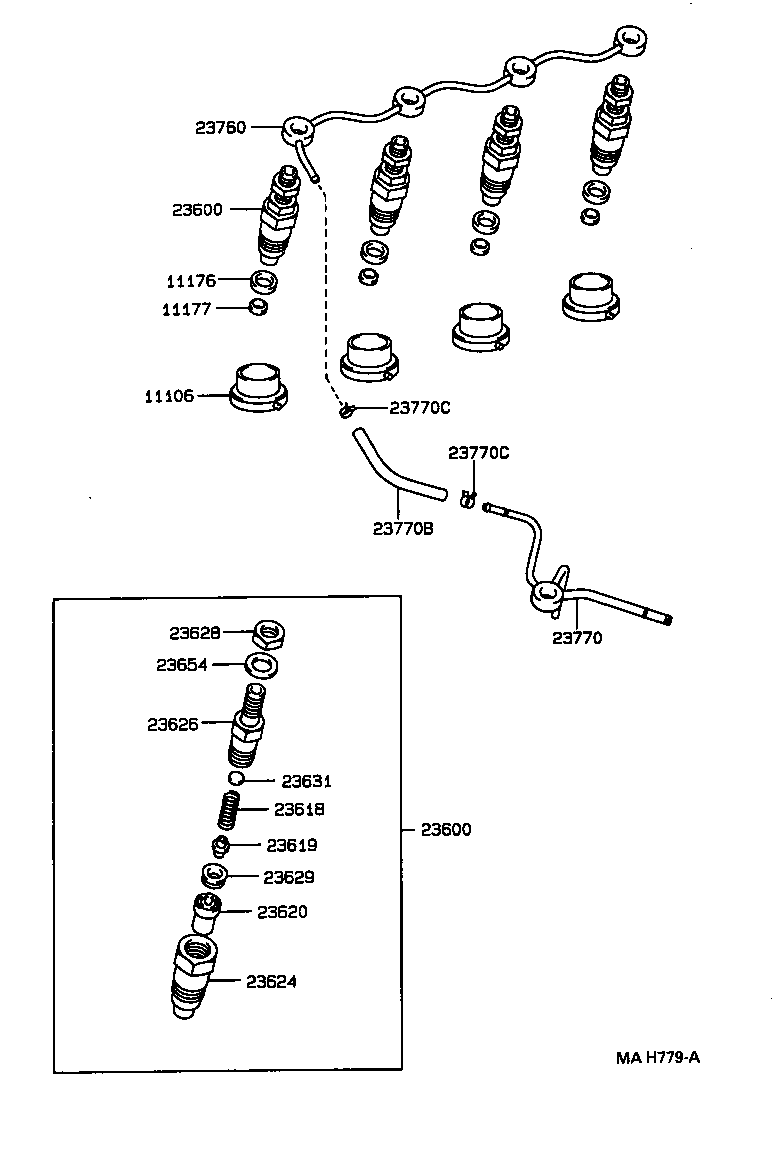  DYNA 200 TOYOACE G25 |  INJECTION NOZZLE