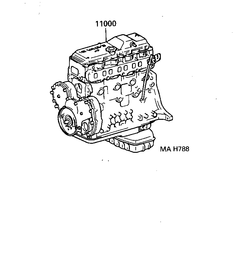  DYNA 200 TOYOACE G25 |  PARTIAL ENGINE ASSEMBLY