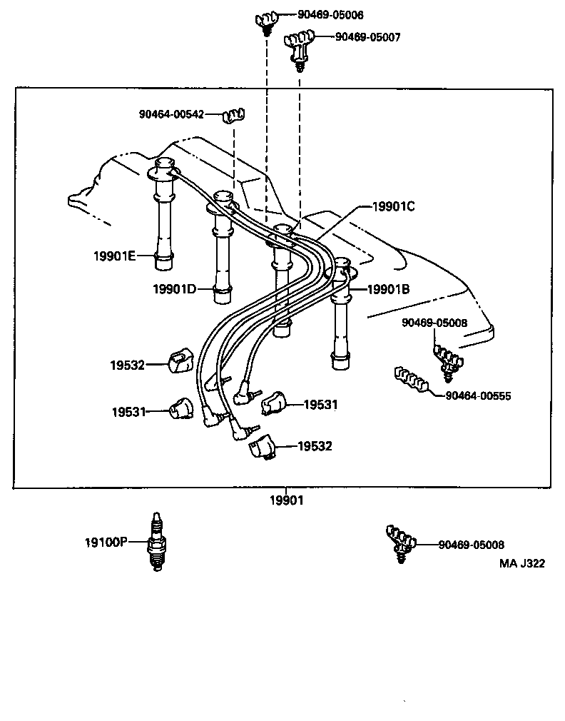  REGIUS TOURING HIACE |  IGNITION COIL SPARK PLUG