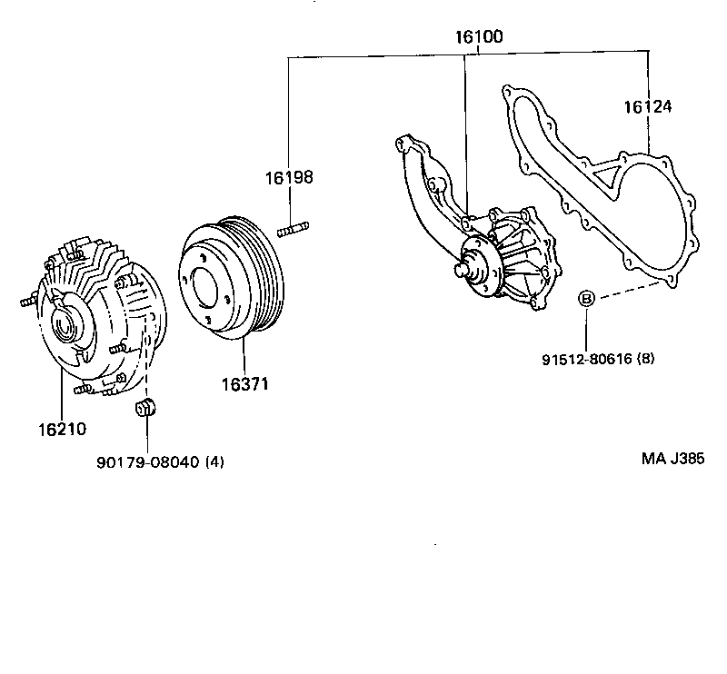  REGIUS TOURING HIACE |  WATER PUMP