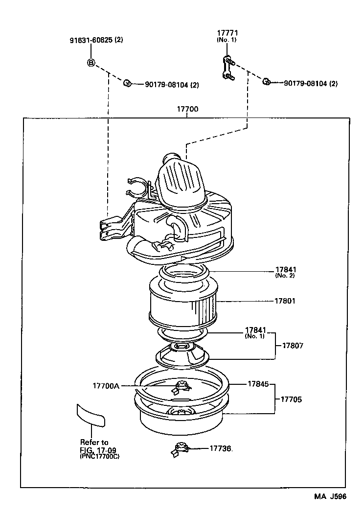  DYNA 150 TOYOACE G15 |  AIR CLEANER