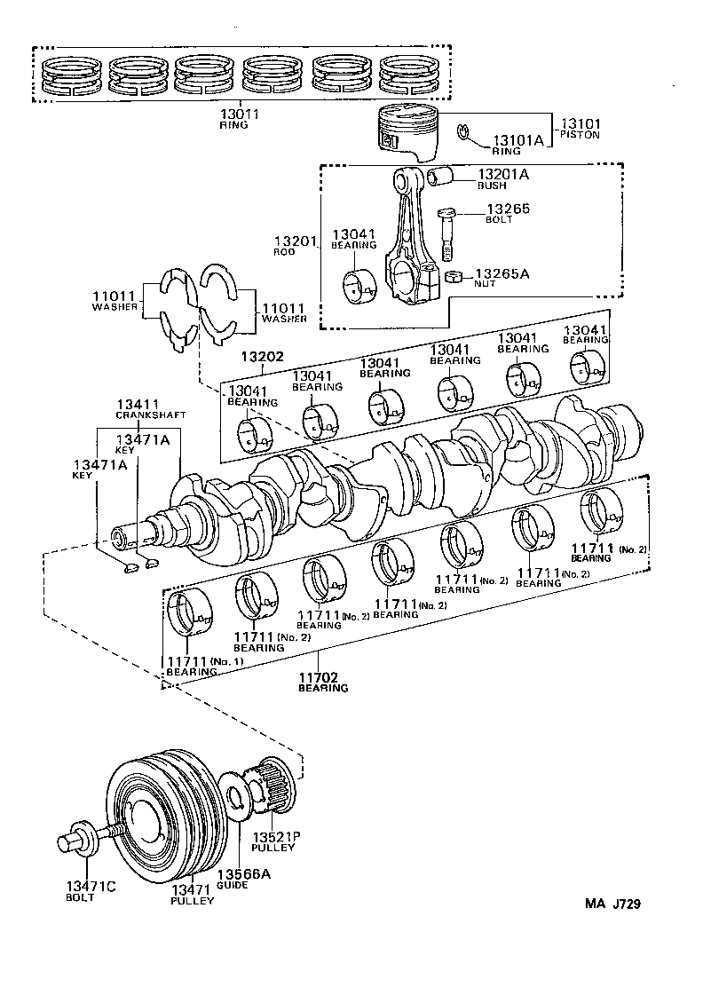  CROWN CROWN MAJESTA |  CRANKSHAFT PISTON