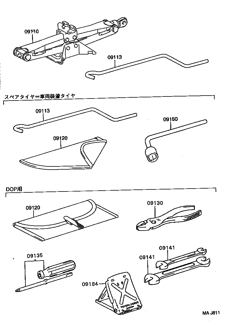  STARLET |  STANDARD TOOL