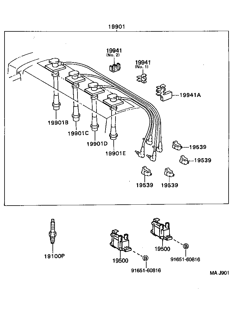  CALDINA |  IGNITION COIL SPARK PLUG