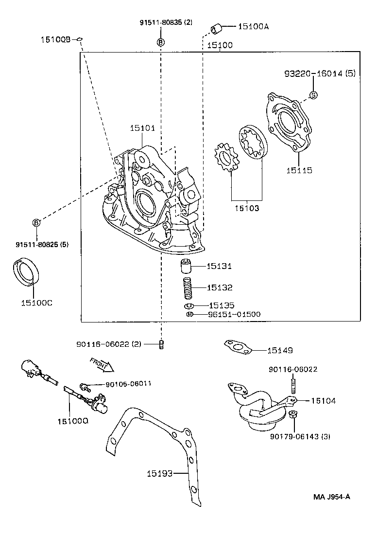  CALDINA |  ENGINE OIL PUMP