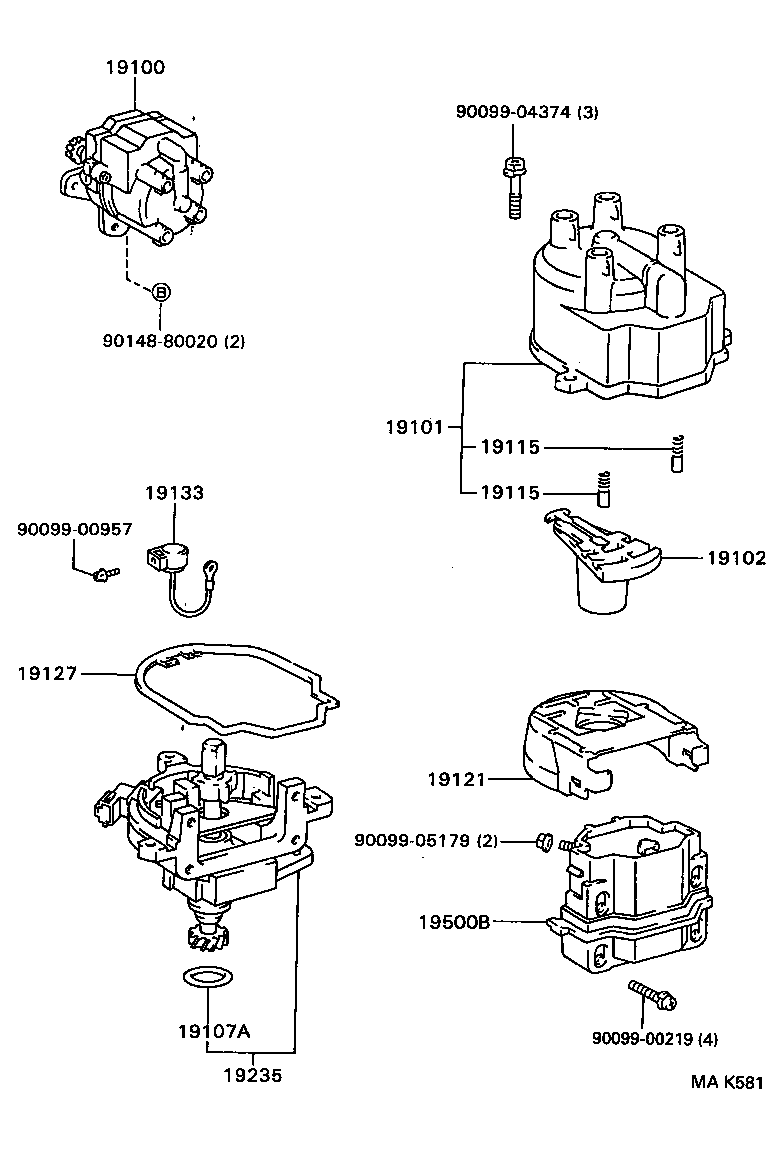  DYNA 200 TOYOACE G25 |  DISTRIBUTOR