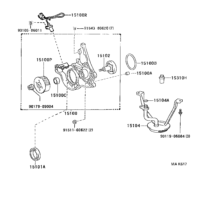  CALDINA |  ENGINE OIL PUMP