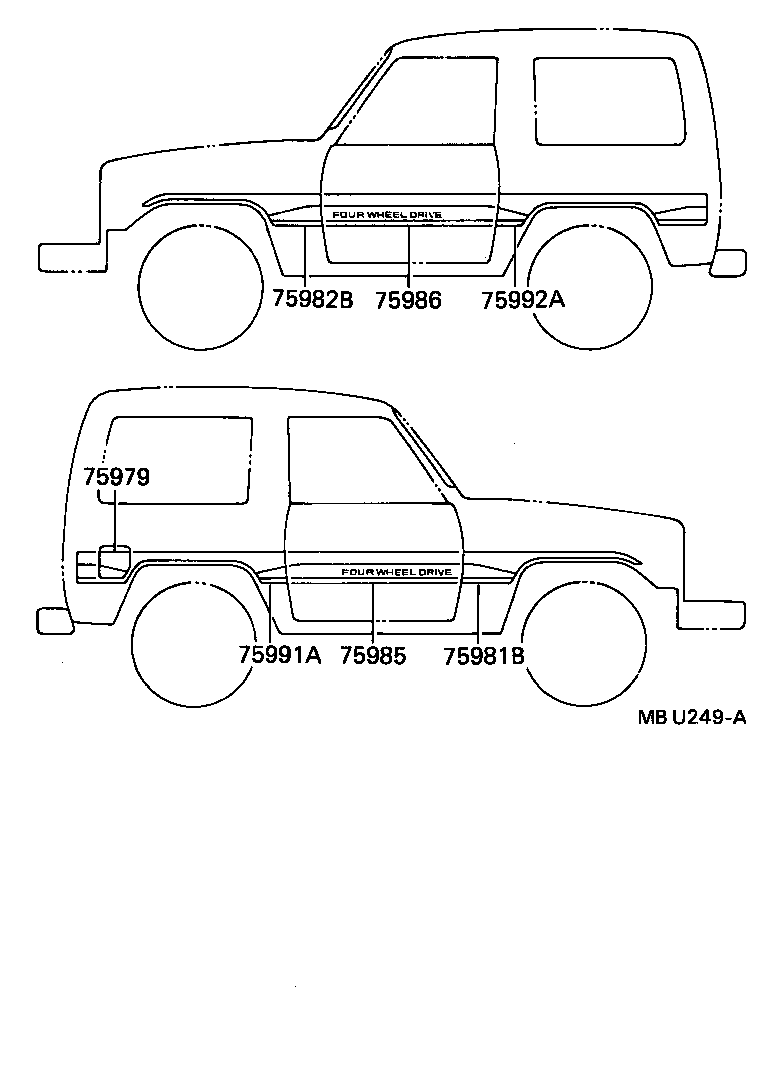  LAND CRUISER S T H T |  BODY STRIPE