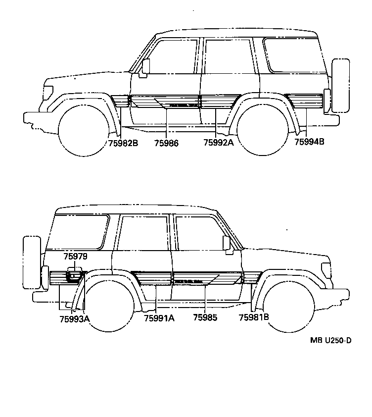  LAND CRUISER S T H T |  BODY STRIPE