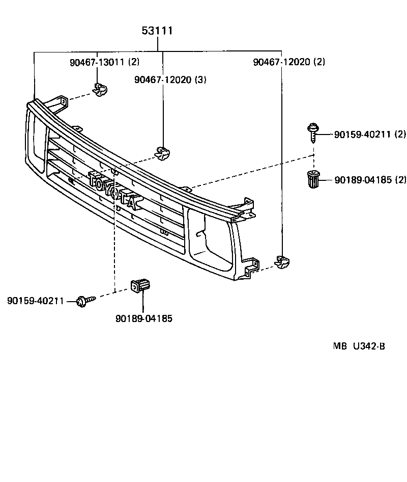  LAND CRUISER S T H T |  RADIATOR GRILLE