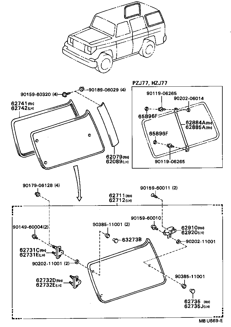  LAND CRUISER S T H T |  SIDE WINDOW