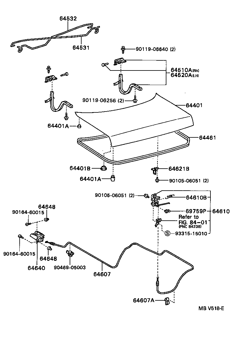  LVN CRE TRN MRN |  LUGGAGE COMPARTMENT DOOR LOCK