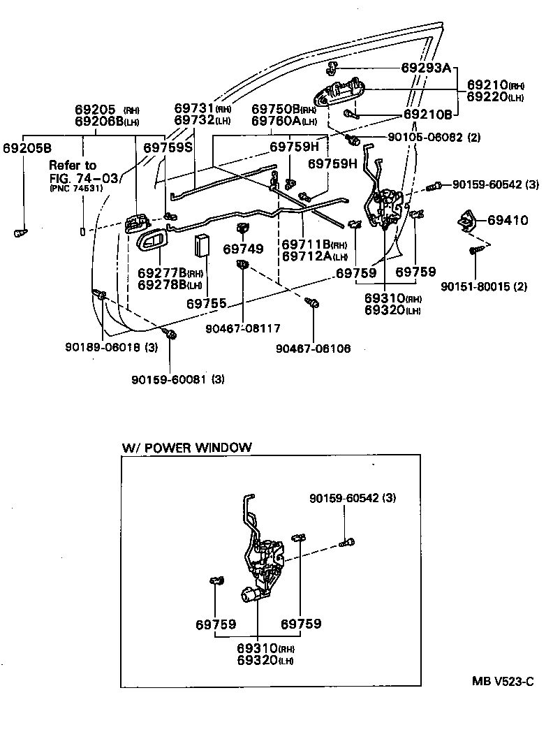  LVN CRE TRN MRN |  FRONT DOOR LOCK HANDLE