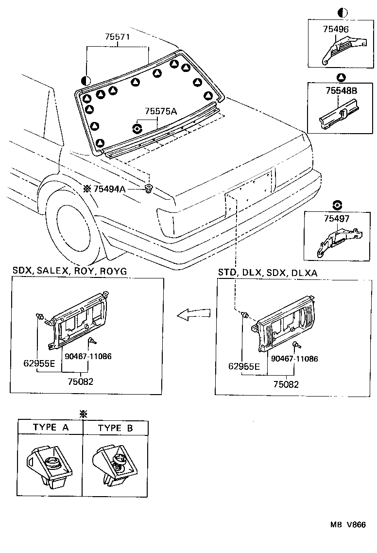  CROWN |  REAR MOULDING