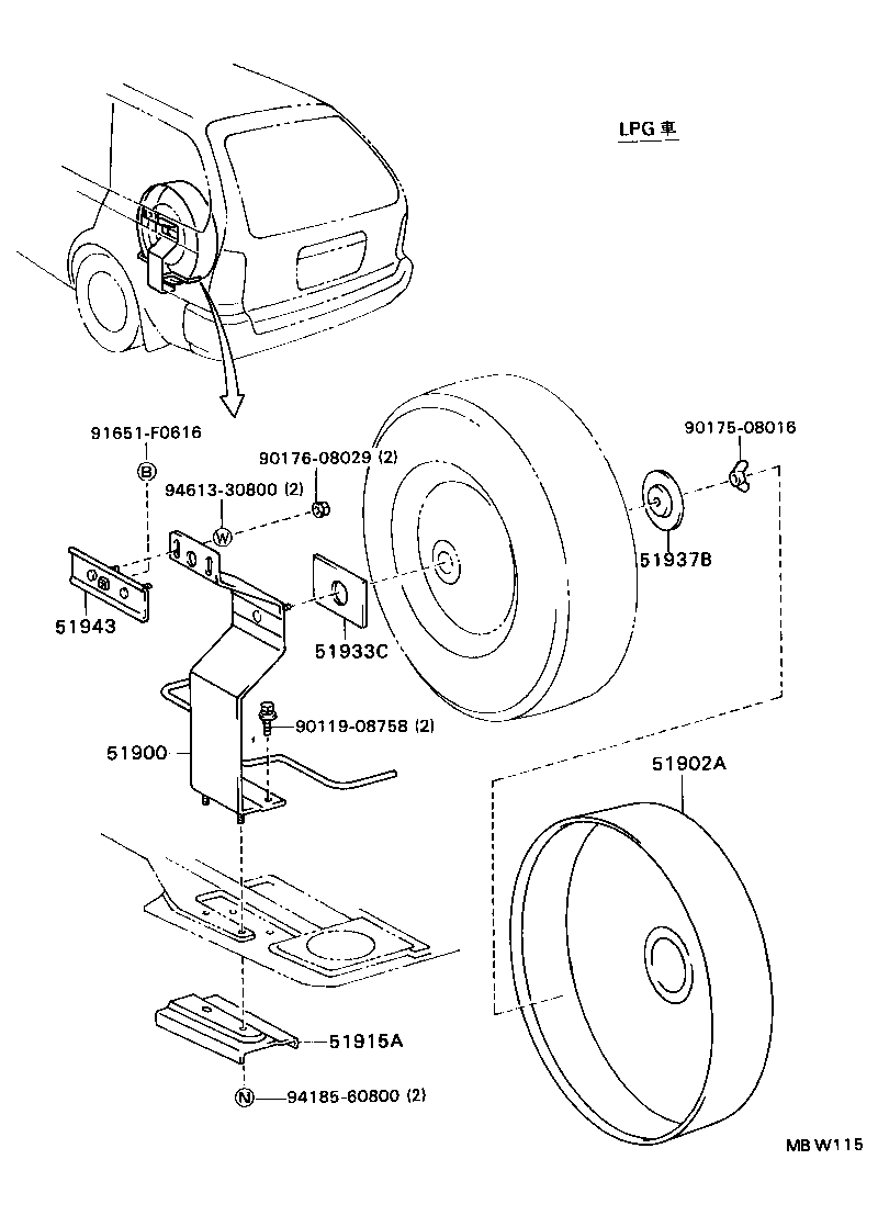  SPRINTER |  SPARE WHEEL CARRIER