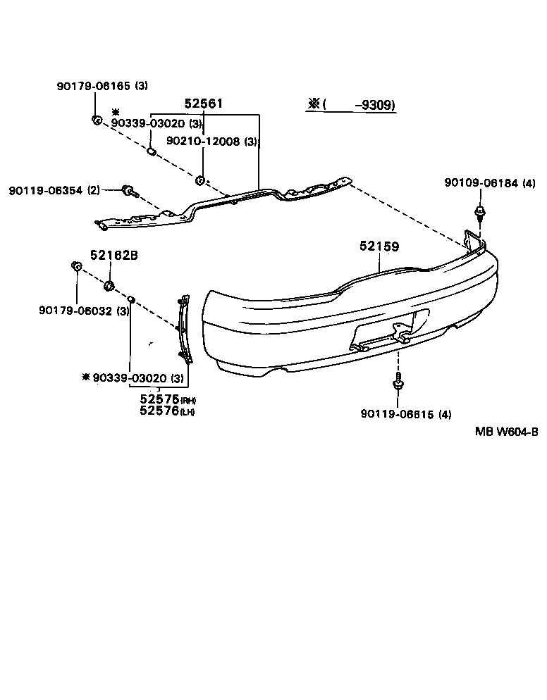  LVN CRE TRN MRN |  REAR BUMPER BUMPER STAY