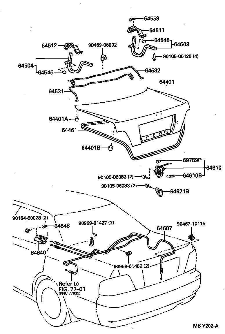  CAMRY VISTA |  LUGGAGE COMPARTMENT DOOR LOCK
