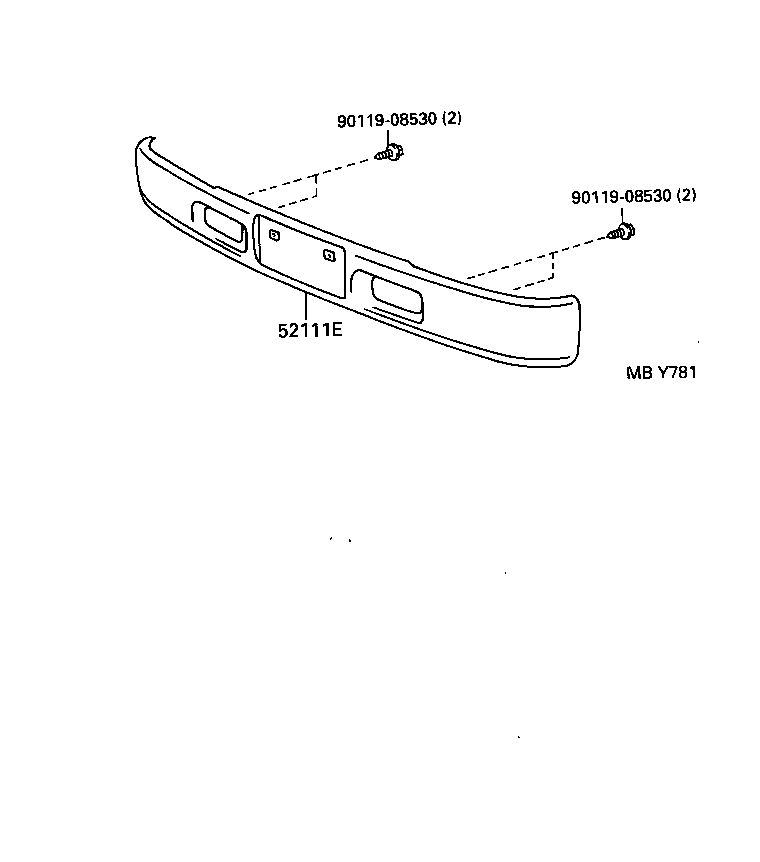 DYNA 200 TOYOACE G25 |  FRONT BUMPER BUMPER STAY
