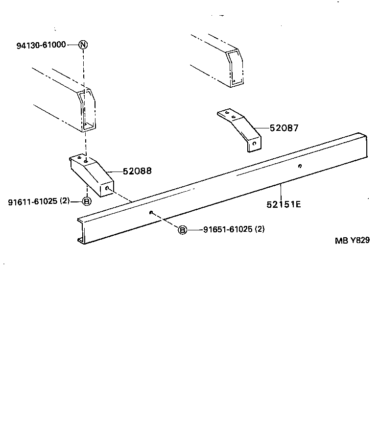  DYNA 200 TOYOACE G25 |  REAR BUMPER BUMPER STAY