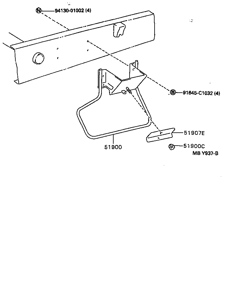 DYNA 200 TOYOACE G25 |  SPARE WHEEL CARRIER