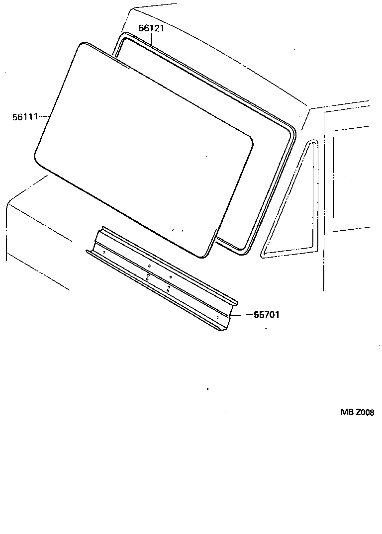  QUICK DELIVERY |  COWL PANEL WINDSHIELD GLASS