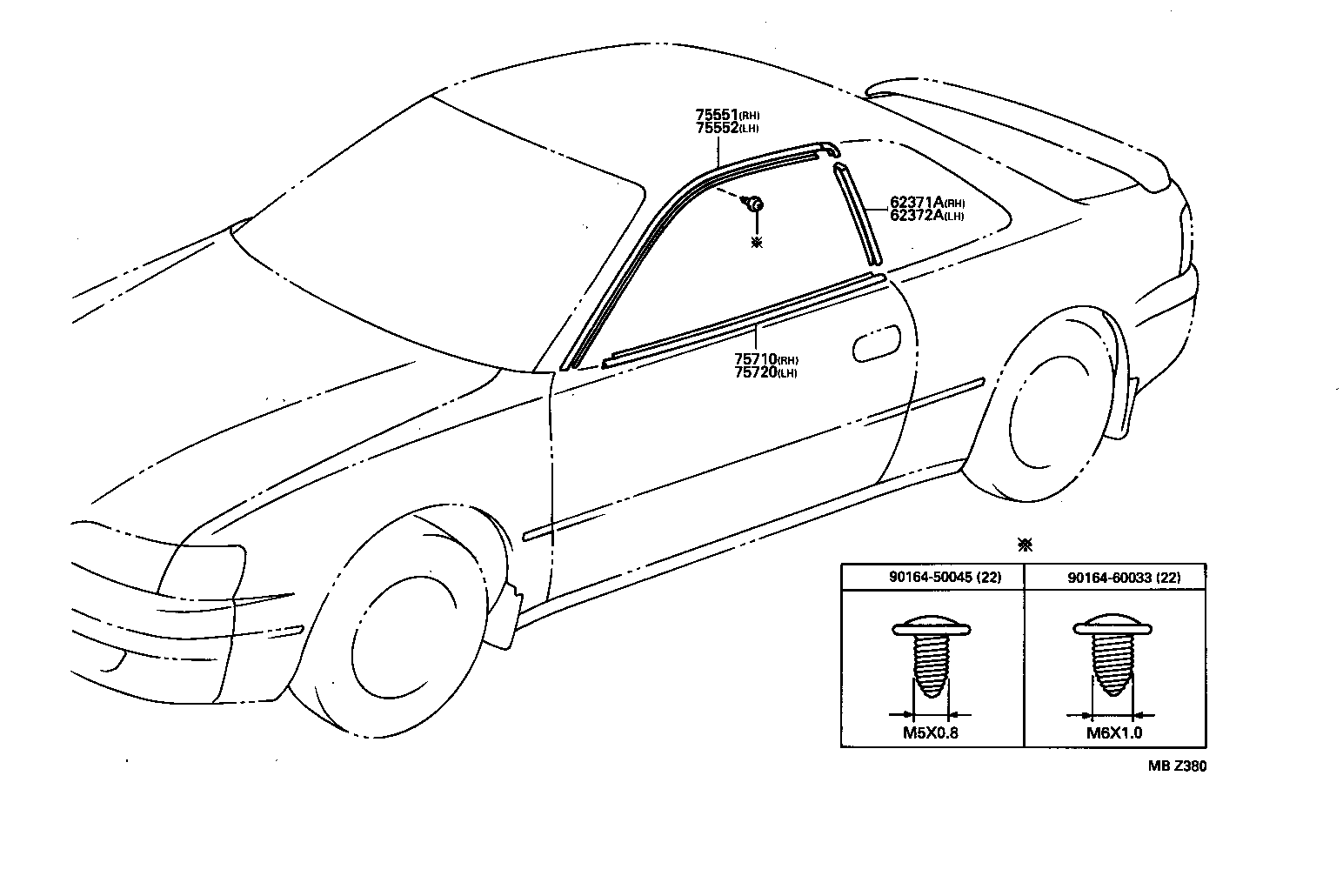  LEVIN TRUENO |  SIDE MOULDING