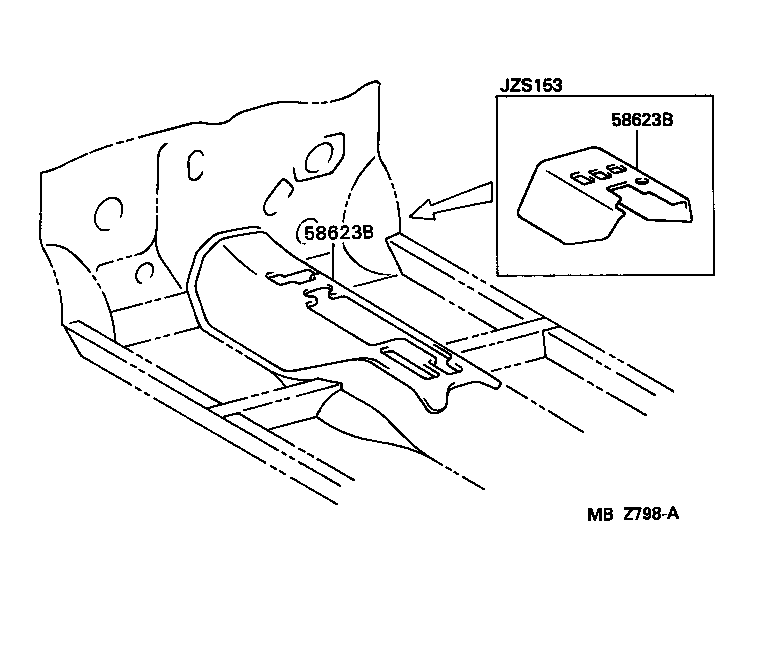  CROWN CROWN MAJESTA |  DASH SILENCER BOARD FLOOR SILENCER PAD