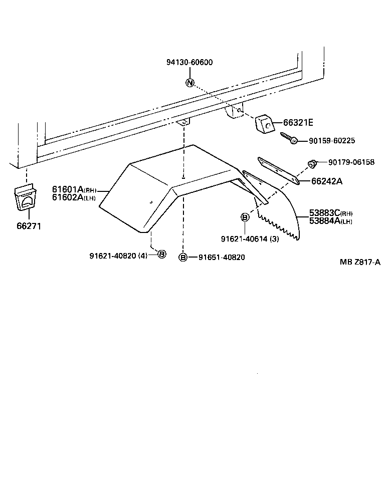  DYNA 200 TOYOACE G25 |  REAR BODY FLOOR FENDER