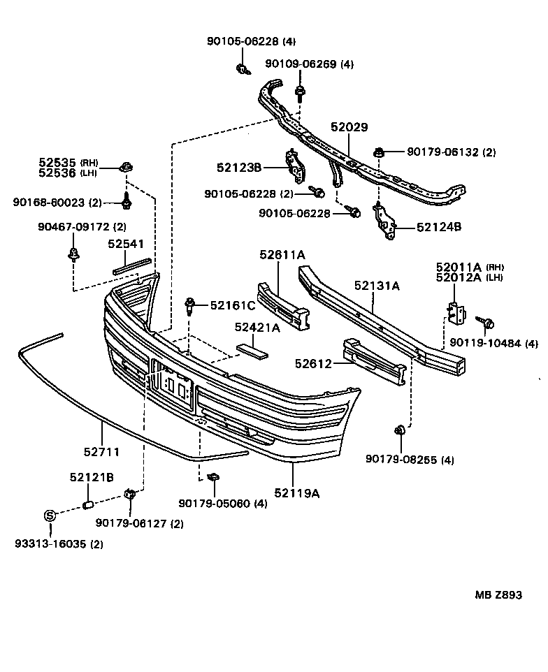  CROWN CROWN MAJESTA |  FRONT BUMPER BUMPER STAY