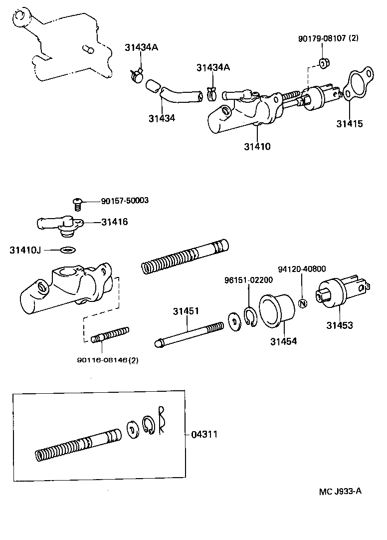  ESTIMA EMINA LUCIDA |  CLUTCH MASTER CYLINDER