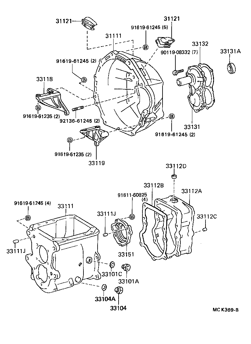  LAND CRUISER S T H T |  CLUTCH HOUSING TRANSMISSION CASE MTM