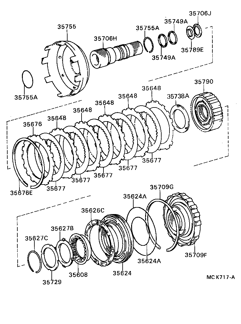  LAND CRUISER S T H T |  CENTER SUPPORT PLANETARY SUN GEAR ATM