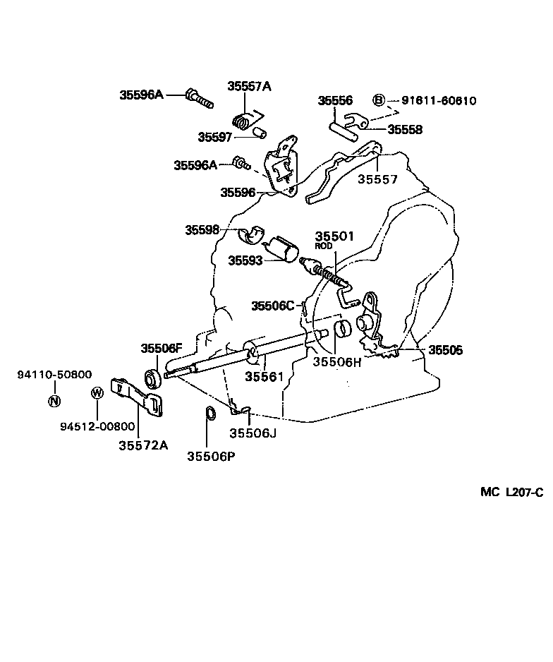  CORSA TERCEL |  THROTTLE LINK VALVE LEVER ATM