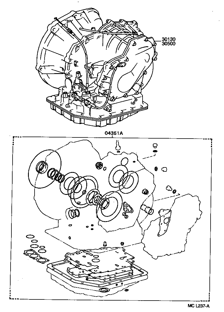  COROLLA 2 |  TRANSAXLE OR TRANSMISSION ASSY GASKET KIT ATM