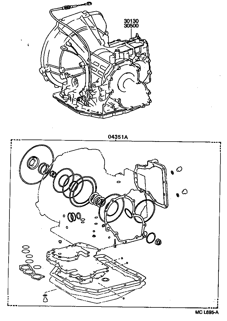  COROLLA 2 |  TRANSAXLE OR TRANSMISSION ASSY GASKET KIT ATM