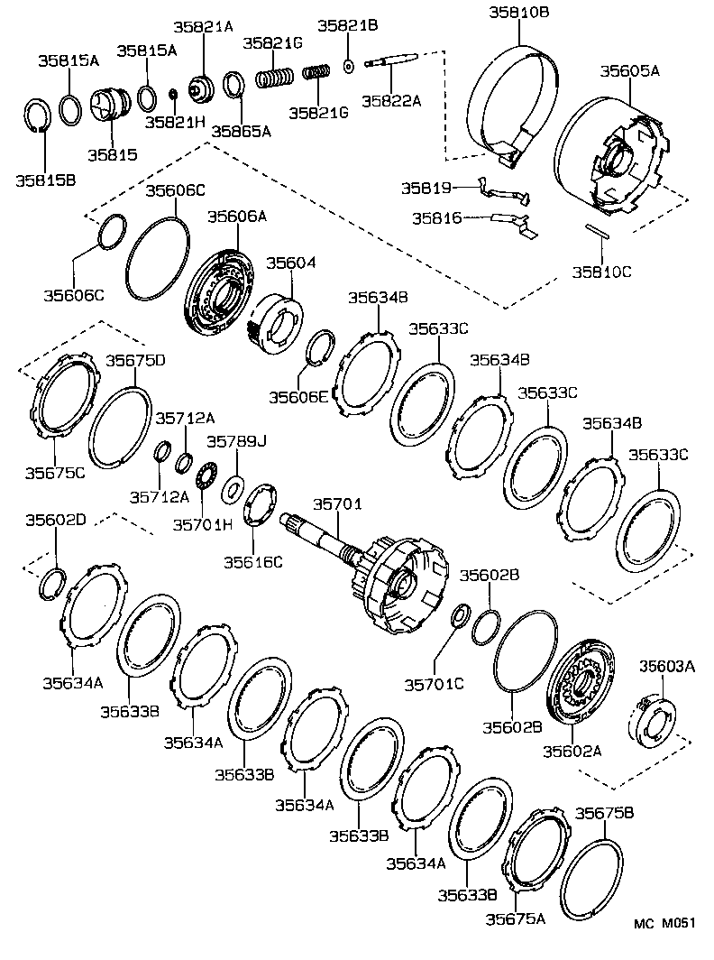  LVN CRE TRN MRN |  BRAKE BAND MULTIPLE DISC CLUTCH ATM