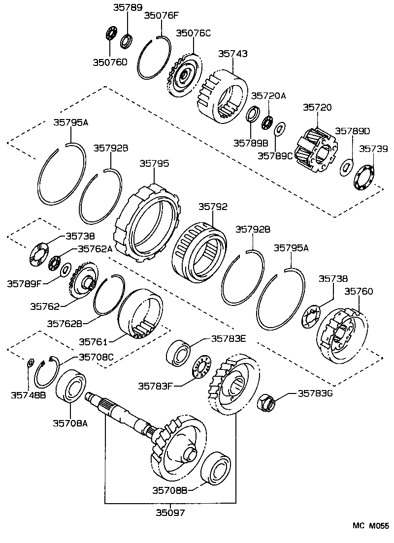  SPRINTER |  PLANETARY GEAR REVERSE PISTON COUNTER GEAR ATM
