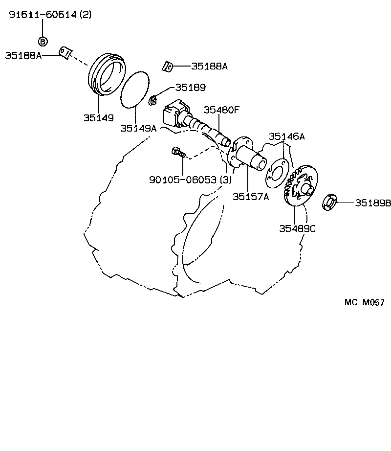  LVN CRE TRN MRN |  REAR OIL PUMP GOVERNOR ATM