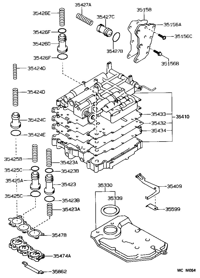  LVN CRE TRN MRN |  VALVE BODY OIL STRAINER ATM