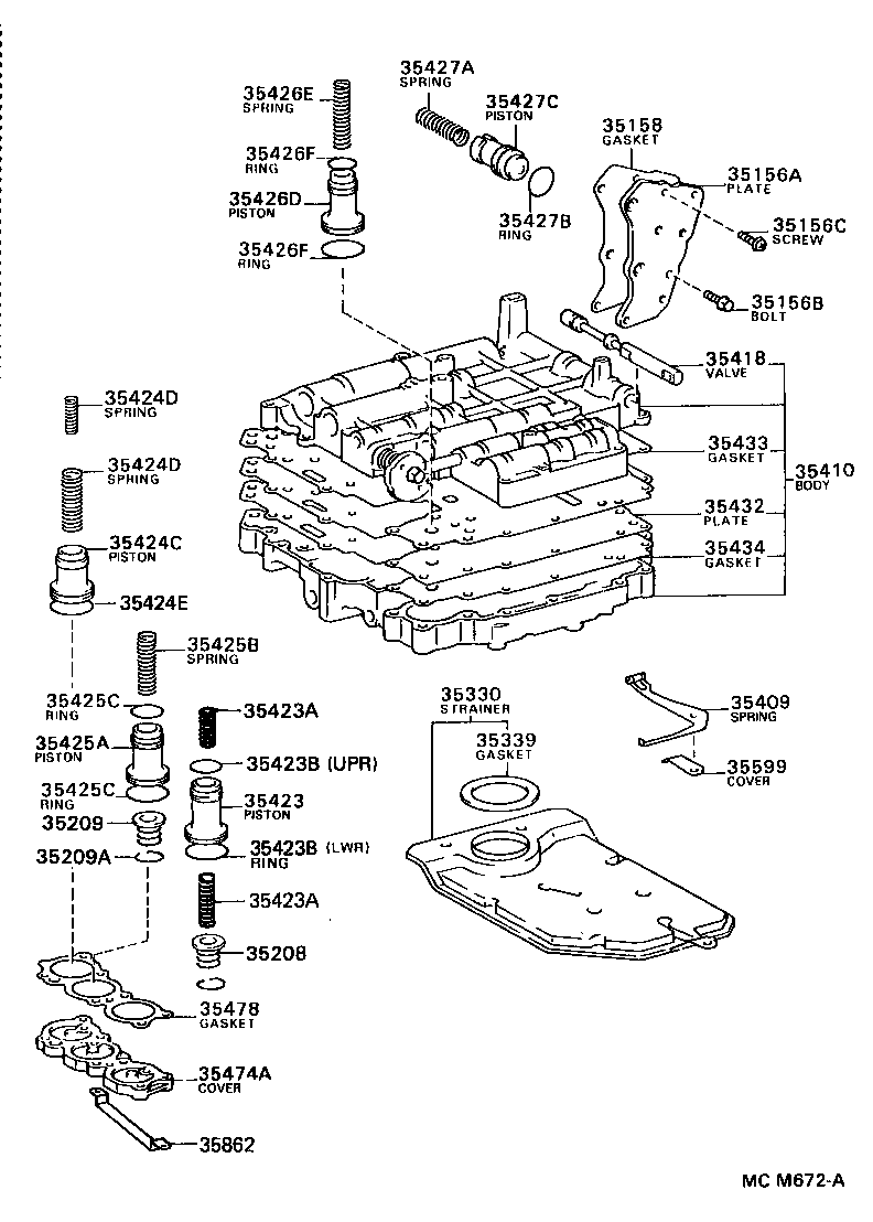  MR2 |  VALVE BODY OIL STRAINER ATM