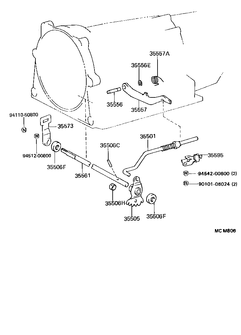  ESTIMA EMINA LUCIDA |  THROTTLE LINK VALVE LEVER ATM